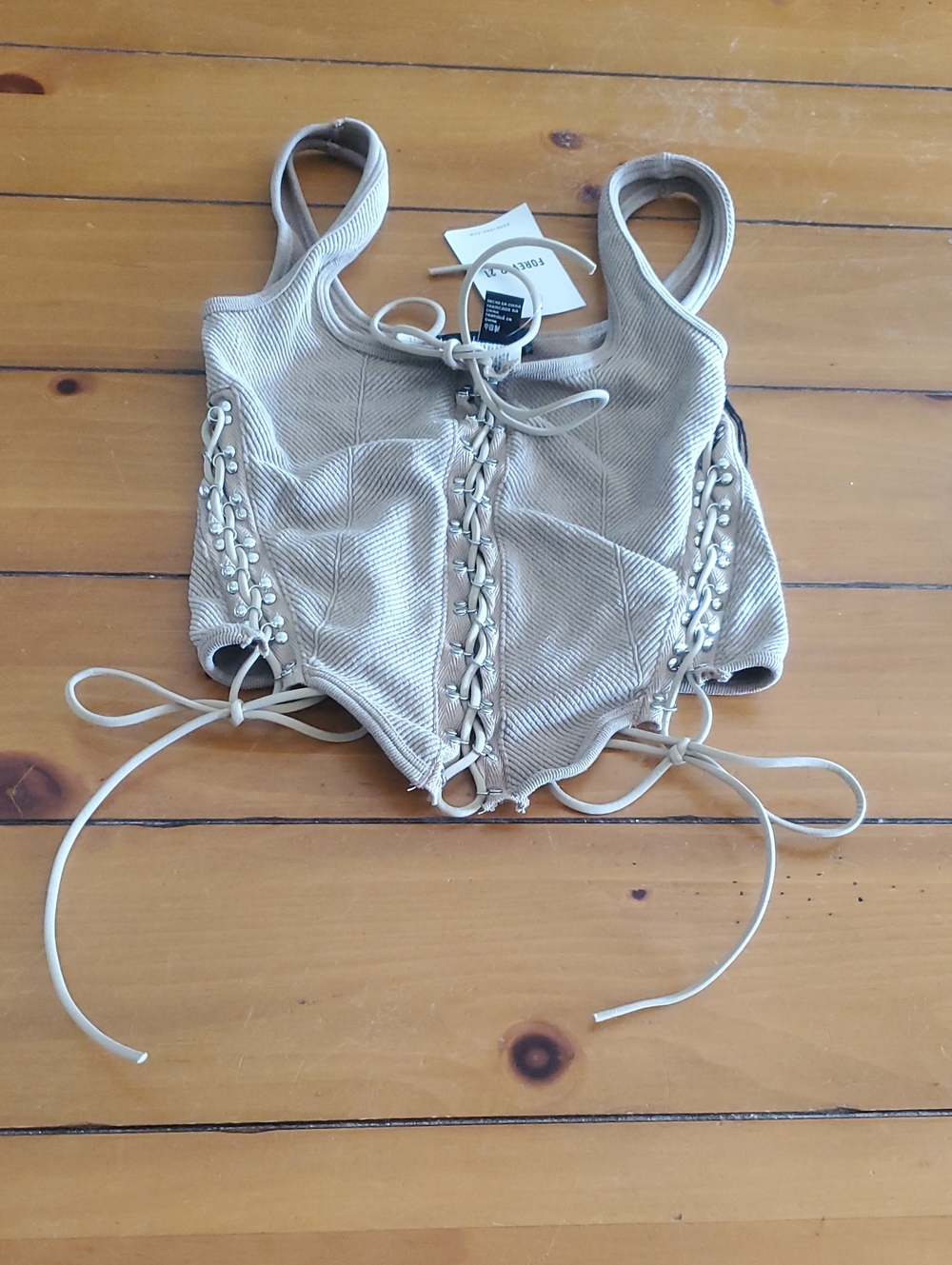 Western Style Lace Up Crop Top